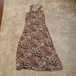 Touch Express Leopard Print Bodycon Dress Size XL NWT